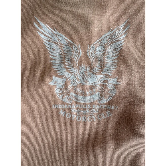 Outlaw tank Women XL Peach Pink Wings Indianapolis Raceway Motorcycle Club Biker - Picture 2 of 8